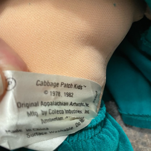 Vintage Set of Cabbage Patch Twins in Green Velvet #479 - Picture 12 of 15